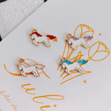 100pcs Colorful Enamel Alloy Horse Charms Necklace Earring Accessories