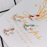 100pcs Colorful Enamel Alloy Horse Charms Necklace Earring Accessories