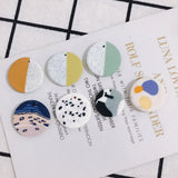 20pcs 25MM Round Colorful Resin Earring Charms Necklace Pendants