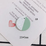 20pcs 25MM Round Colorful Resin Earring Charms Necklace Pendants