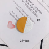 20pcs 25MM Round Colorful Resin Earring Charms Necklace Pendants