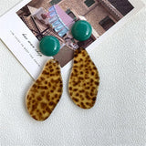 20pcs Leopard Acid Acrylic Resin Pendant Charms Earring DIY Jewelry Findings