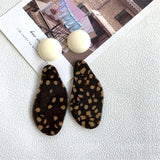 20pcs Leopard Acid Acrylic Resin Pendant Charms Earring DIY Jewelry Findings