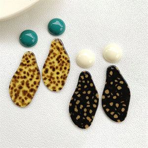 20pcs Leopard Acid Acrylic Resin Pendant Charms Earring DIY Jewelry Findings