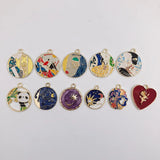 20pcs Panda Star Sky Round Bracelet Charms Earring Necklace Pendants