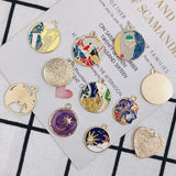 20pcs Panda Star Sky Round Bracelet Charms Earring Necklace Pendants