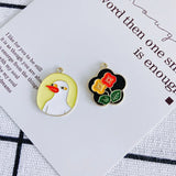 20pcs Duck Flower Star Moon Alloy Charms Earring Necklace Pendants