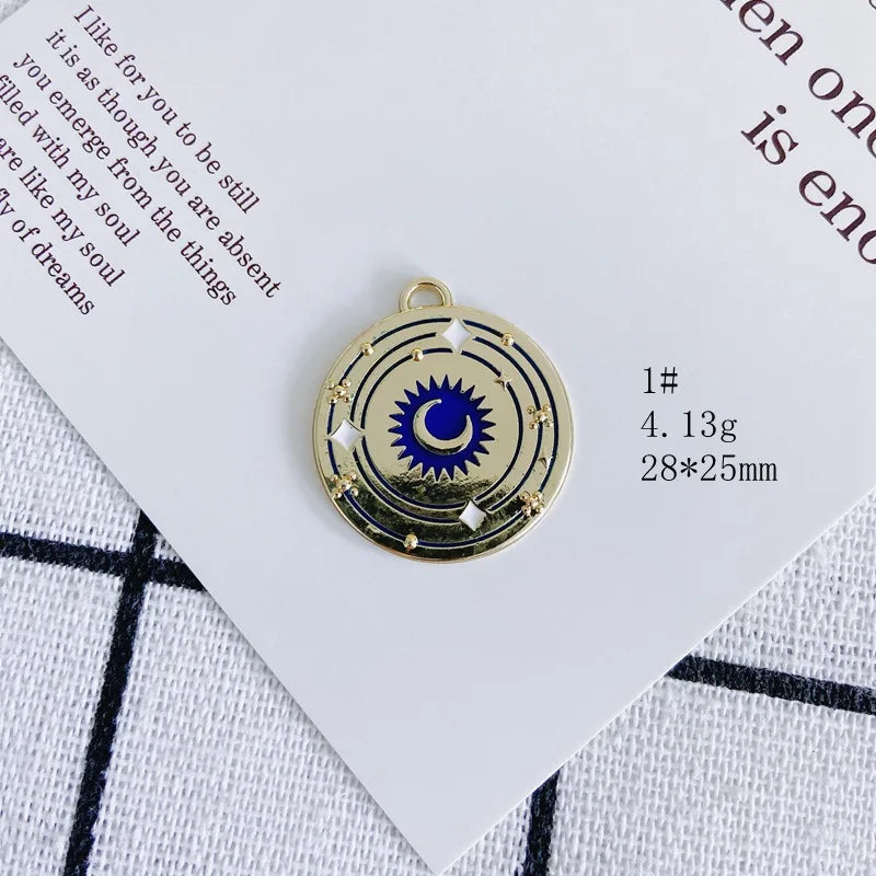 20pcs Duck Flower Star Moon Alloy Charms Earring Necklace Pendants