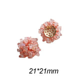 Acrylic Seed Beading Ornament Crochet Button Patch Sticker Beads 15pcs