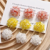 Acrylic Seed Beading Ornament Crochet Button Patch Sticker Beads 15pcs