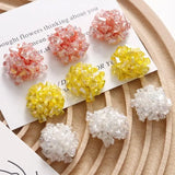 Acrylic Seed Beading Ornament Crochet Button Patch Sticker Beads 15pcs