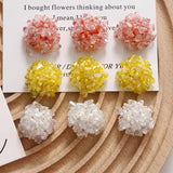 Acrylic Seed Beading Ornament Crochet Button Patch Sticker Beads 15pcs