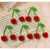 DIY 30pcs 33*30mm Cherry Resin Pendants Earring Necklace Charms