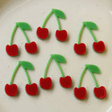 DIY 30pcs 33*30mm Cherry Resin Pendants Earring Necklace Charms