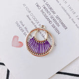 20pcs Crochet Style Circle Alloy Charms Earring Pendants