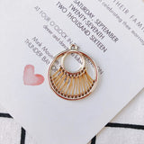 20pcs Crochet Style Circle Alloy Charms Earring Pendants
