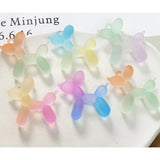 40pcs Rainbow Colors Rubber Jelly Resin Animal Charms Necklace Pendants