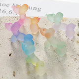 40pcs Rainbow Colors Rubber Jelly Resin Animal Charms Necklace Pendants