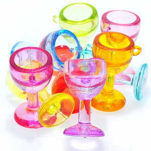 100pcs Acrylic Wine Cup Shape Necklace Pendants 28*42mm