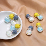 DIY Glitter Bottle Shape Necklace Pendants 20pcs