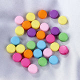 DIY Acrylic Blank Coin Round Spacers 4*7mm Solid Colors