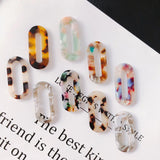 40pcs Acrylic Charms Floral Oval Round Geometry Necklace Earring Pendants