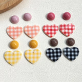 40pcs 19*22mm Resin Heart Charms for Earring Necklace Bracelet