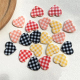 40pcs 19*22mm Resin Heart Charms for Earring Necklace Bracelet