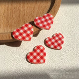 40pcs 19*22mm Resin Heart Charms for Earring Necklace Bracelet
