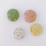 Colorful Glitter Resin Round Geometry Earring Charms Necklace Pendants