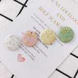 Colorful Glitter Resin Round Geometry Earring Charms Necklace Pendants