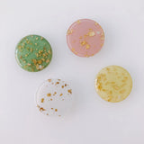 Colorful Glitter Resin Round Geometry Earring Charms Necklace Pendants
