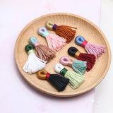 50pcs 12*38mm Cotton Thread Tassels Charms Earring Necklace Pendants