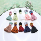 50pcs 12*38mm Cotton Thread Tassels Charms Earring Necklace Pendants
