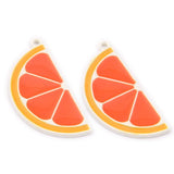 Enamel Alloy Orange Piece Shape Ornament Necklace Keyring Phone Chain Charms