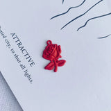 50pcs 24*16mm Rubber Enamel Alloy Rose Flower Pendant Charms