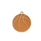 50pcs 28*25mm Sports Ball Charms Plated Zinc Alloy Earring Necklace Pendants