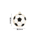 50pcs 28*25mm Sports Ball Charms Plated Zinc Alloy Earring Necklace Pendants
