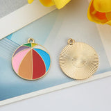50pcs 28*25mm Sports Ball Charms Plated Zinc Alloy Earring Necklace Pendants