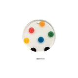 50pcs 35mm Round Polka Dots Resin Charms Earring Necklace Pendants