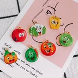 50pcs Colorful Enamel Fruit Vegetable Necklace Pendants Earring Charms