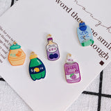 50pcs Drink Bottle Shape Enamel Charms Necklace Pendants