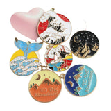 50pcs Jewelry Findings Tone Plated Round Fish Tail Earring Necklace Pendants