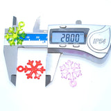 900pcs Acrylic Snowflake Necklace Pendants 20*28mm DIY Bracelet Charms Accessory