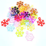 900pcs Acrylic Snowflake Necklace Pendants 20*28mm DIY Bracelet Charms Accessory