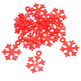 900pcs Acrylic Snowflake Necklace Pendants 20*28mm DIY Bracelet Charms Accessory