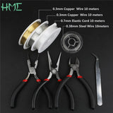 DIY Jewelry Findings Box Single Ring/Lobster Clasp Hook/Chain/Clip Buckle Kit