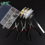 DIY Jewelry Findings Box Single Ring/Lobster Clasp Hook/Chain/Clip Buckle Kit
