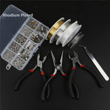 DIY Jewelry Findings Box Single Ring/Lobster Clasp Hook/Chain/Clip Buckle Kit