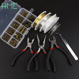 DIY Jewelry Findings Box Single Ring/Lobster Clasp Hook/Chain/Clip Buckle Kit